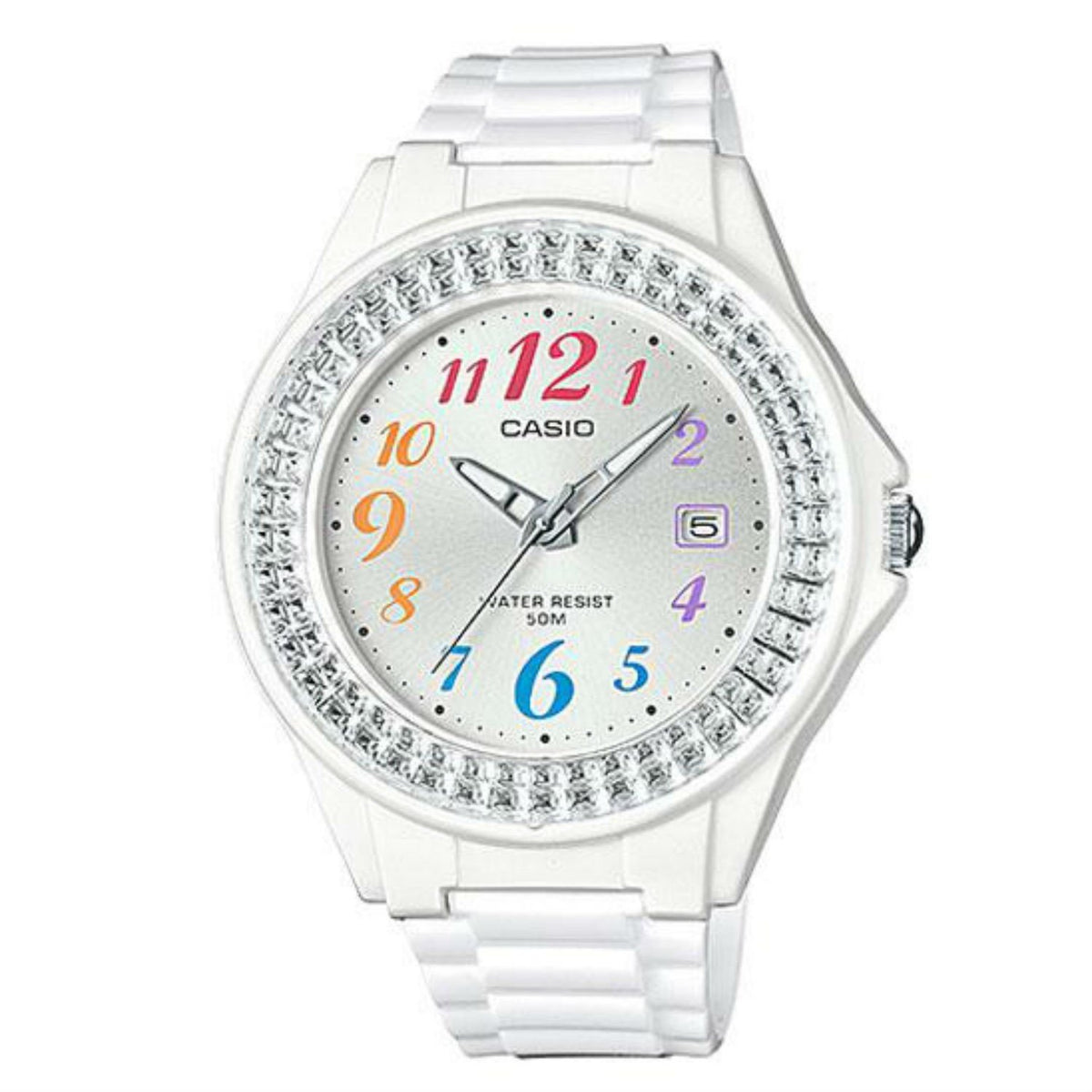 Casio Women&#39;s LX500H-7B Standard White Resin Watch