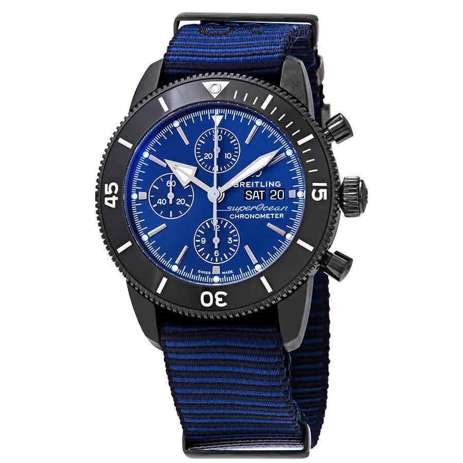 Breitling Men's M133132A1C1W1 Superocean Heritage II Chronograph Blue Nylon Watch