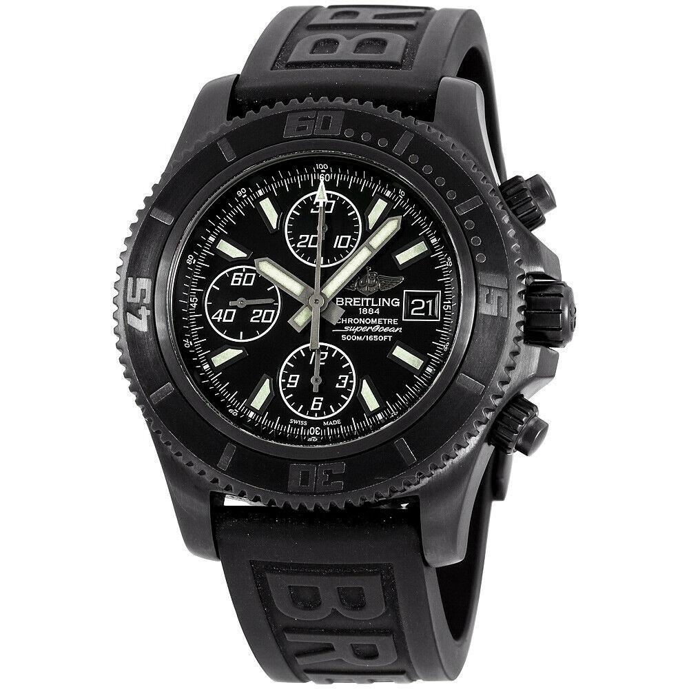 Breitling Men&#39;s M13341B7-BD11-152S Superocean Chronograph Black Silicone Watch