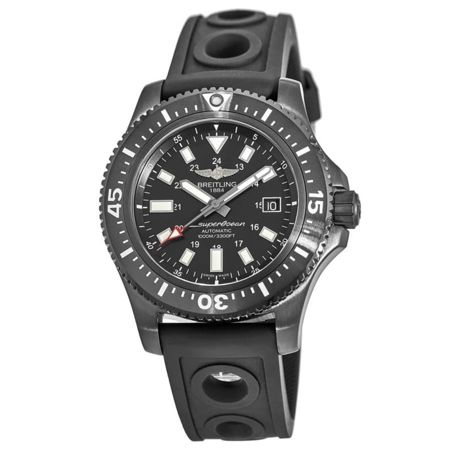 Breitling Men&#39;s M1739313-BE92-227S Superocean Black Rubber Watch