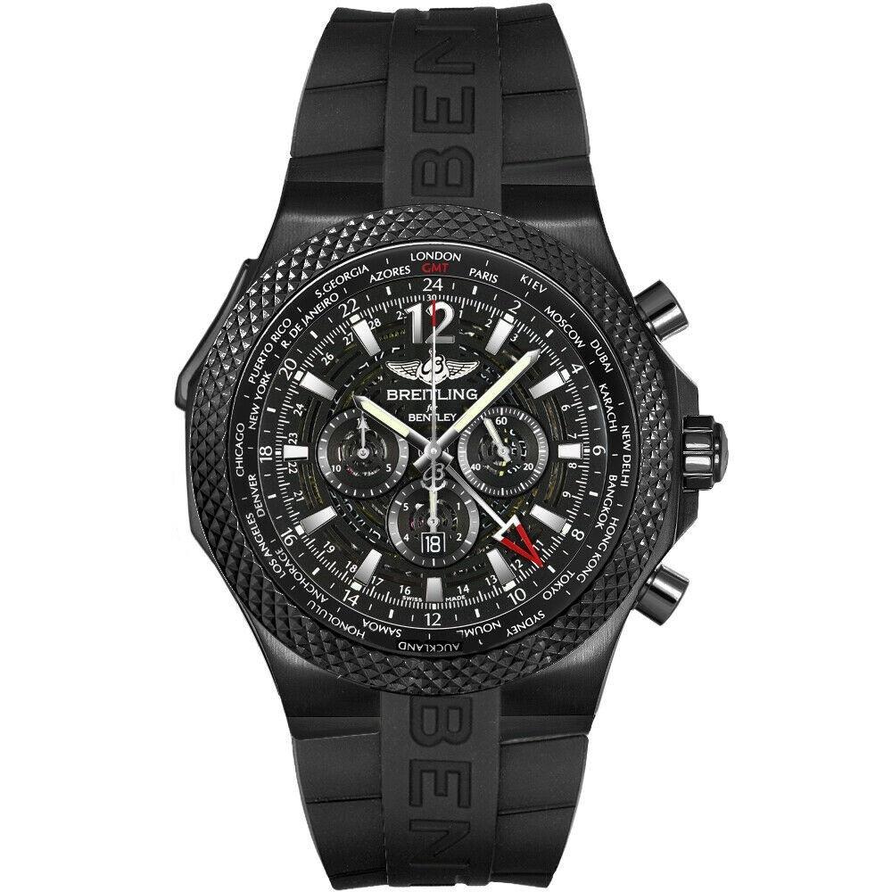 Breitling Men&#39;s M4736225-BC76-222S Bentley GMT Chronograph Black Rubber Watch