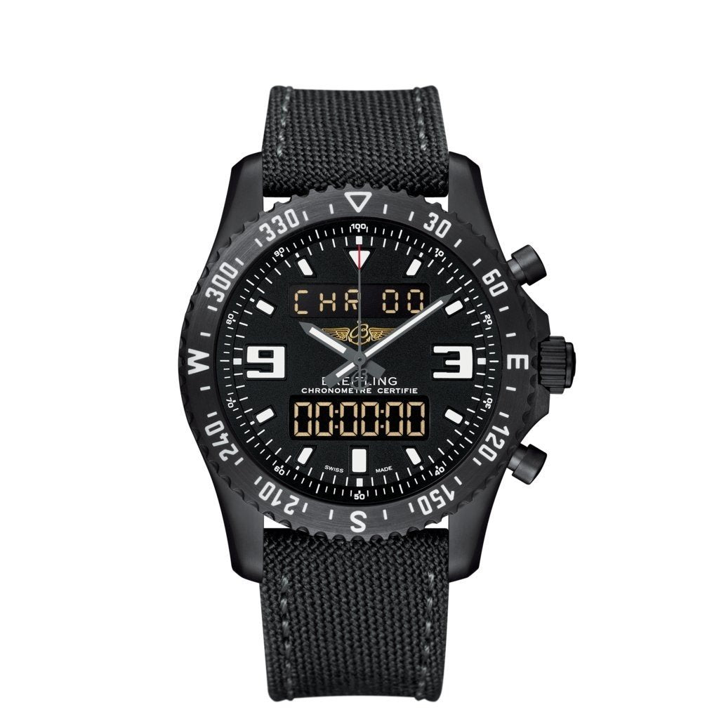 Breitling Men's M78367101B1W1 Chronospace Chronograph Black Fabric Watch