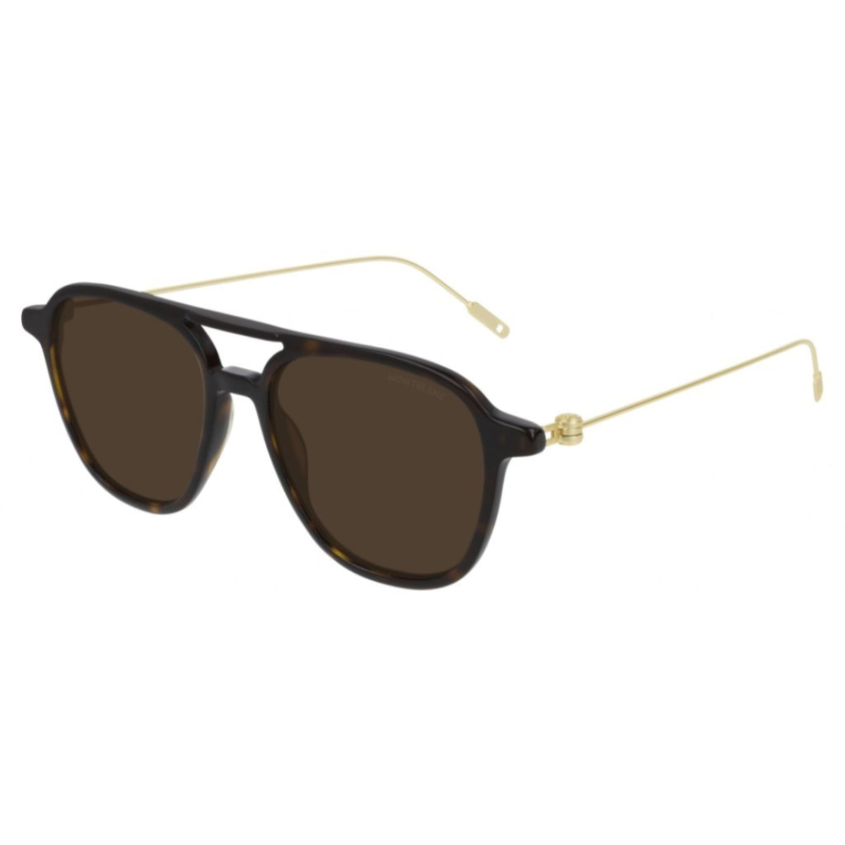 Montblanc Men's Sunglasses Spring Summer Havana Brown Nylon Nylon Dark MB0003S 002