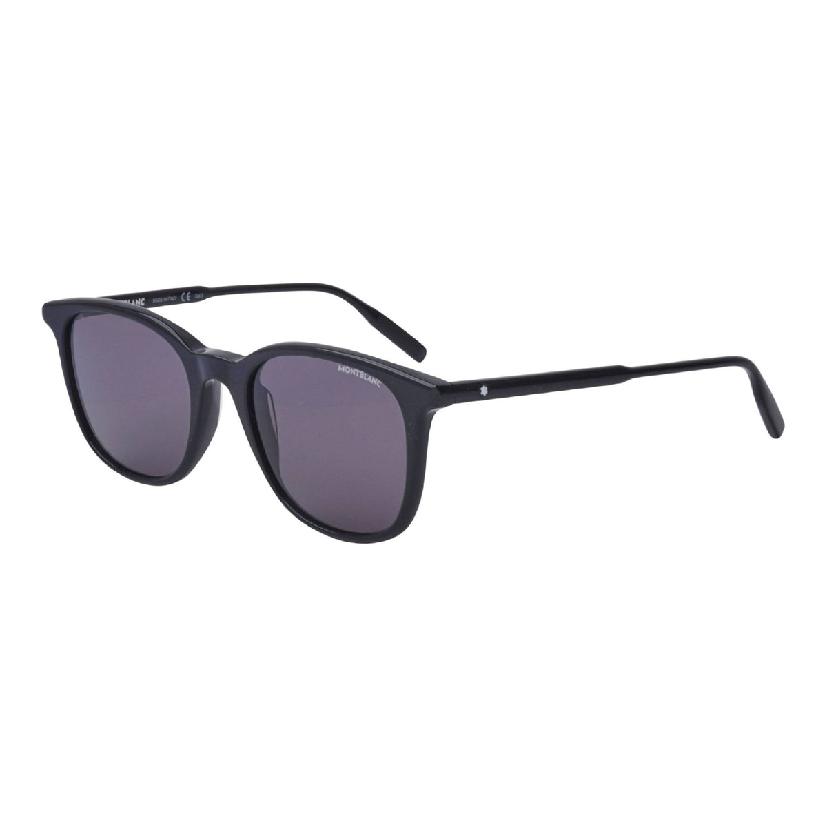 Montblanc Men's Sunglasses Spring Summer Black Grey CR 39 CR 39 Shiny MB0006S 001