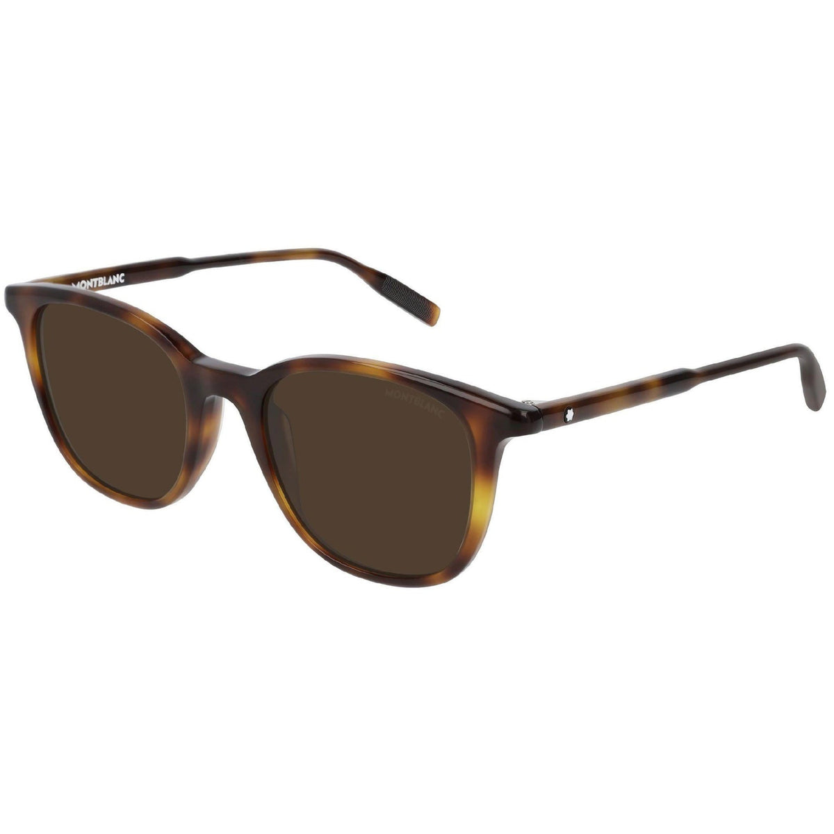 Montblanc Men's Sunglasses Spring Summer Havana Brown CR 39 CR 39 Shiny MB0006S 002