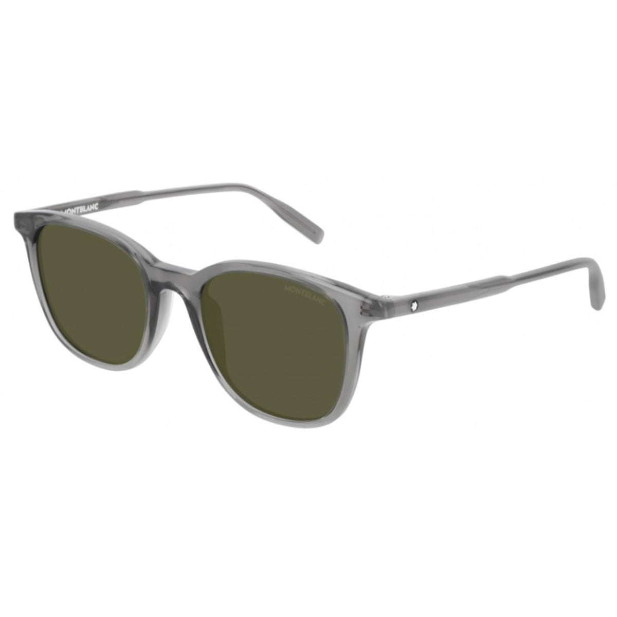 Montblanc Men's Sunglasses Spring Summer Grey Green Nylon Nylon Transparent MB0006S 003
