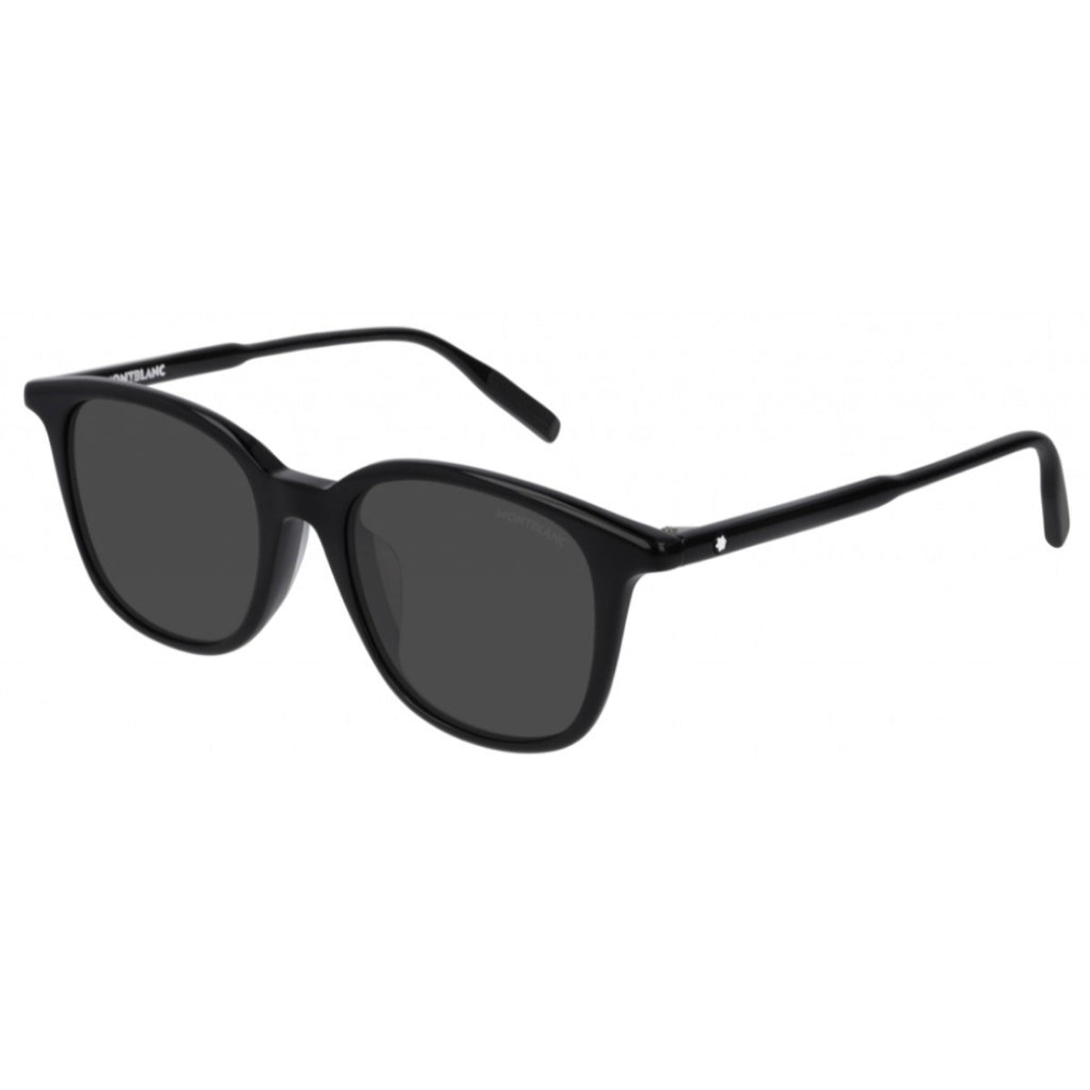 Montblanc Men's Sunglasses Spring Summer Black Grey CR 39 CR 39 Shiny MB0006SA 001