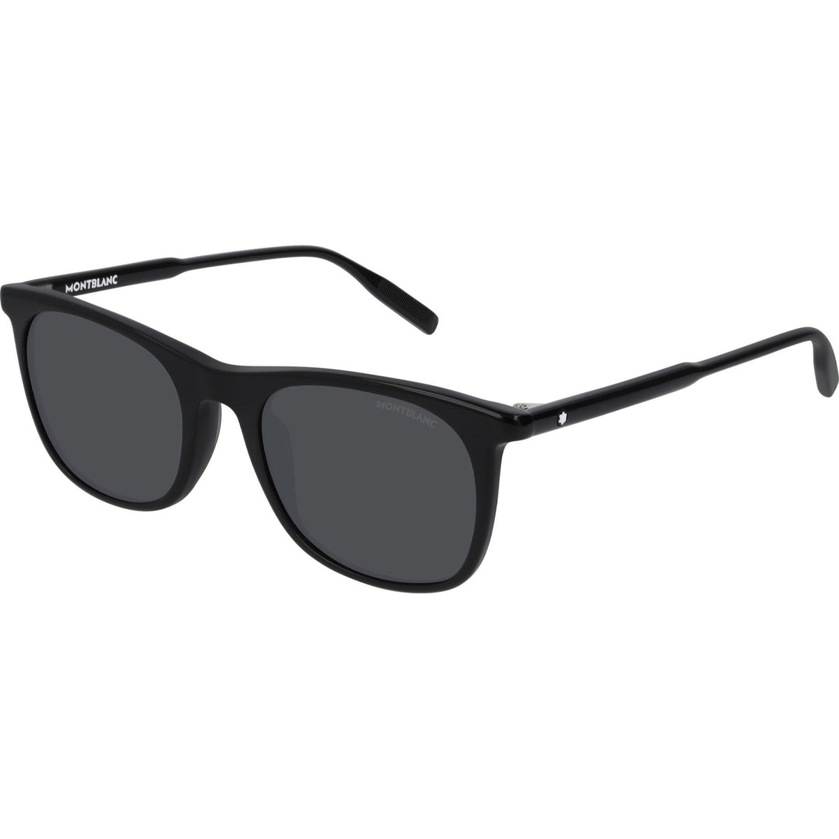 Montblanc Men's Sunglasses Spring Summer Black Grey CR 39 CR 39 Shiny MB0007S 001