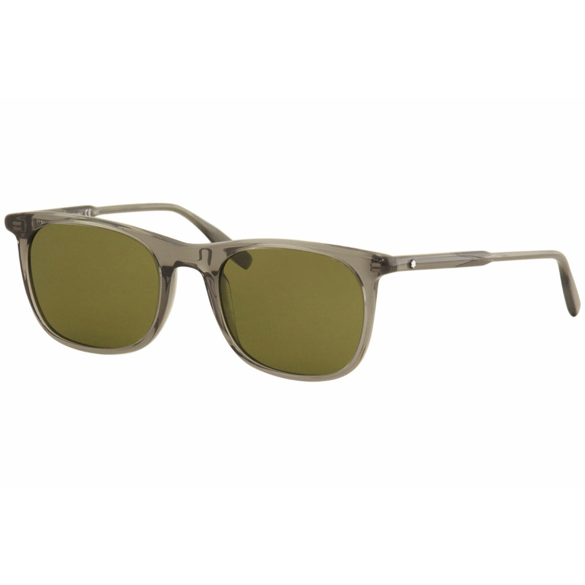 Montblanc Men's Sunglasses Spring Summer Grey Green Nylon Nylon Transparent MB0007S 003