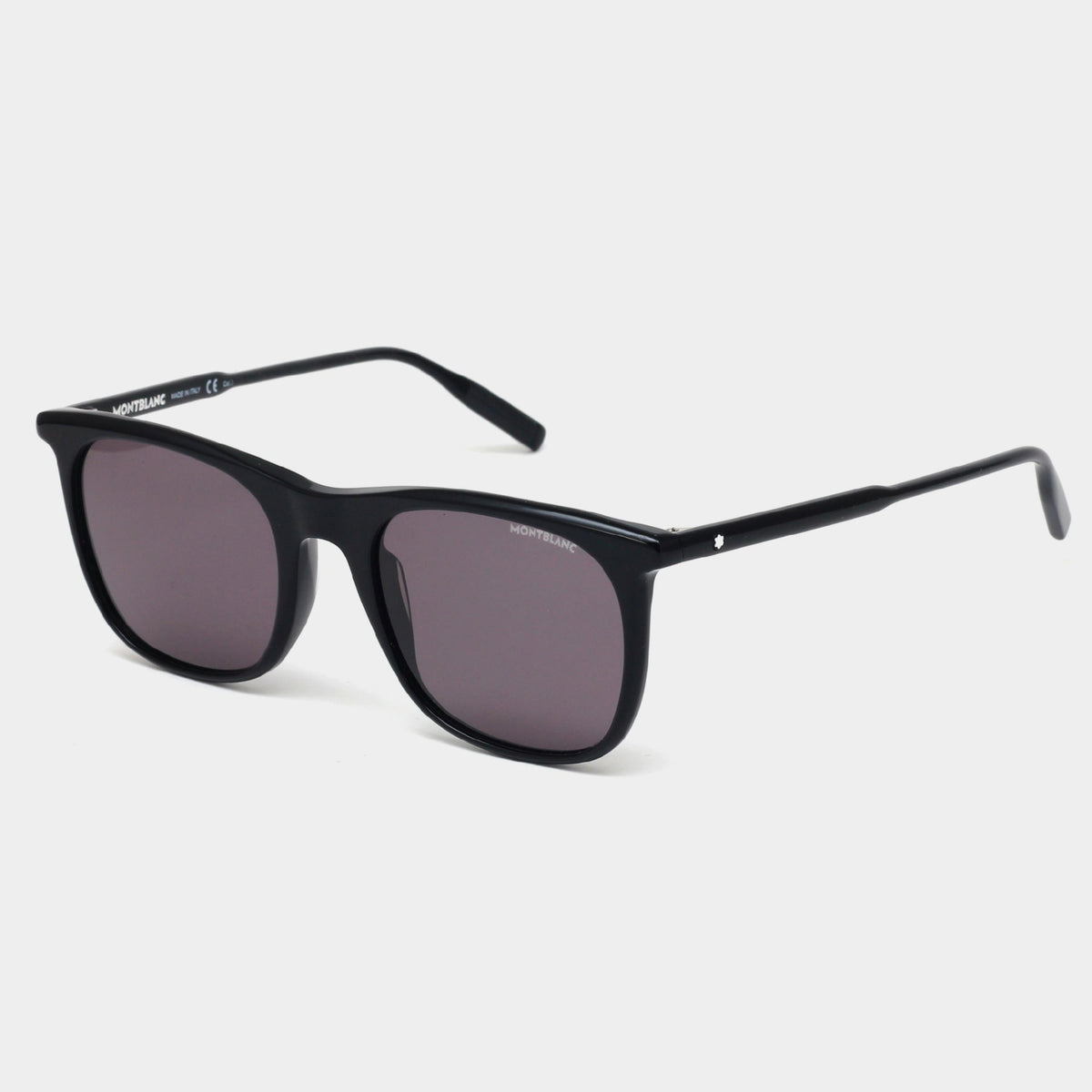 Montblanc Men's Sunglasses Spring Summer Black Grey CR 39 CR 39 Shiny MB0008S 001