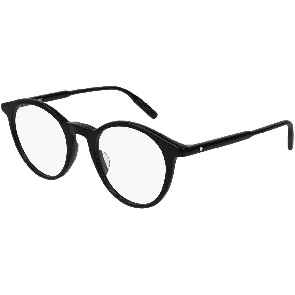 Montblanc Men's Sunglasses Spring Summer Black Transparent Demo Lens Demo Lens Shiny MB0009O 005