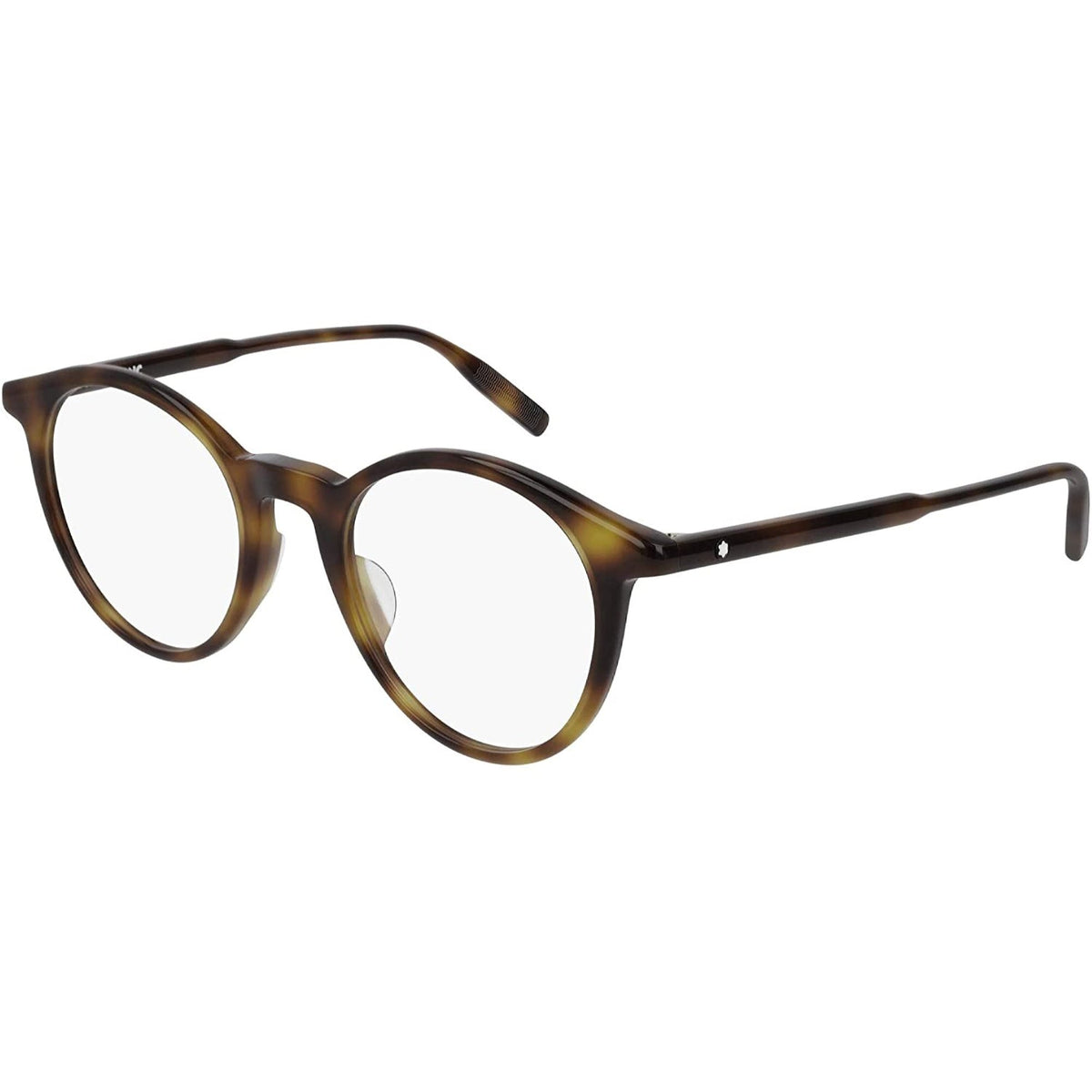 Montblanc Men's Sunglasses Spring Summer Havana Transparent Demo Lens Demo Lens Shiny MB0009O 006