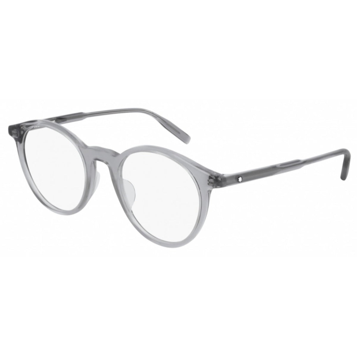 Montblanc Men's Sunglasses Spring Summer Grey Transparent Demo Lens Demo Lens Transparent MB0009O 008