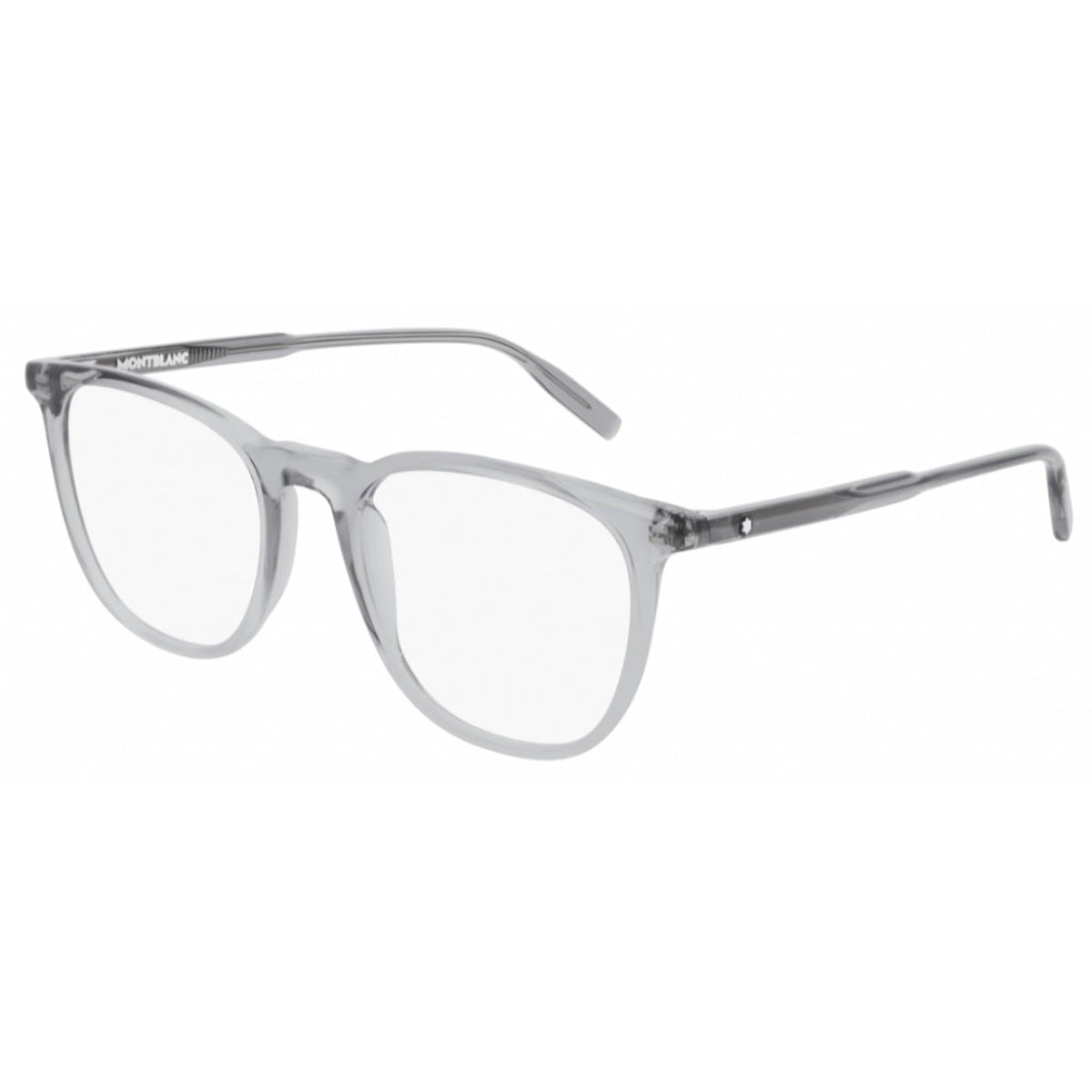 Montblanc Men's Sunglasses Spring Summer Grey Transparent Demo Lens Demo Lens Transparent MB0010O 008