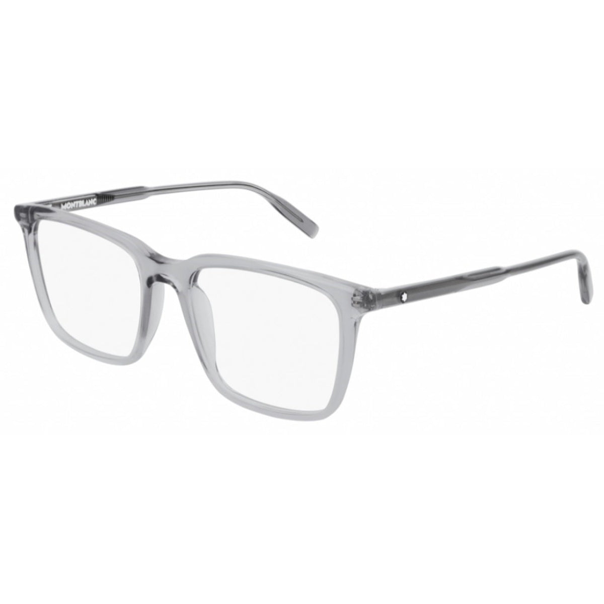 Montblanc Men's Sunglasses Spring Summer Grey Transparent Demo Lens Demo Lens Transparent MB0011O 008