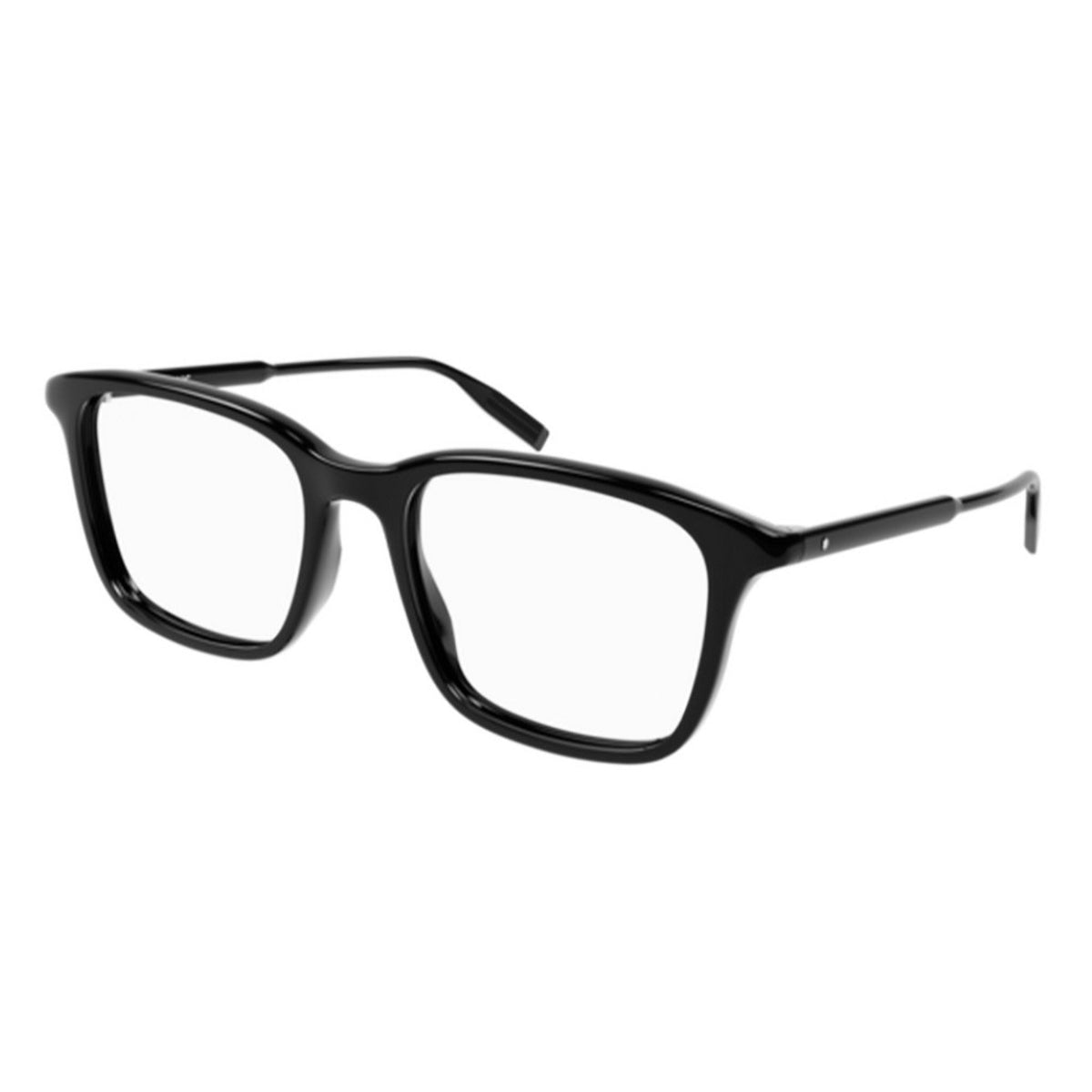Montblanc Men's Sunglasses Fall Winter Black Transparent Demo Lens Demo Lens Shiny MB0011O 017