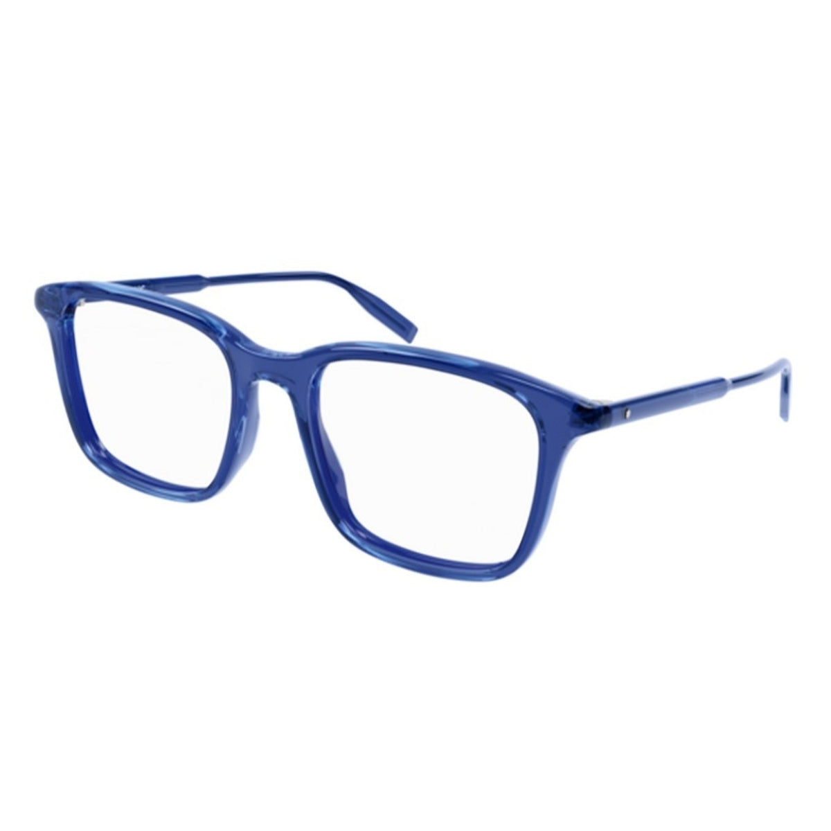 Montblanc Men's Sunglasses Fall Winter Blue Transparent Demo Lens Demo Lens Blue MB0011O 019