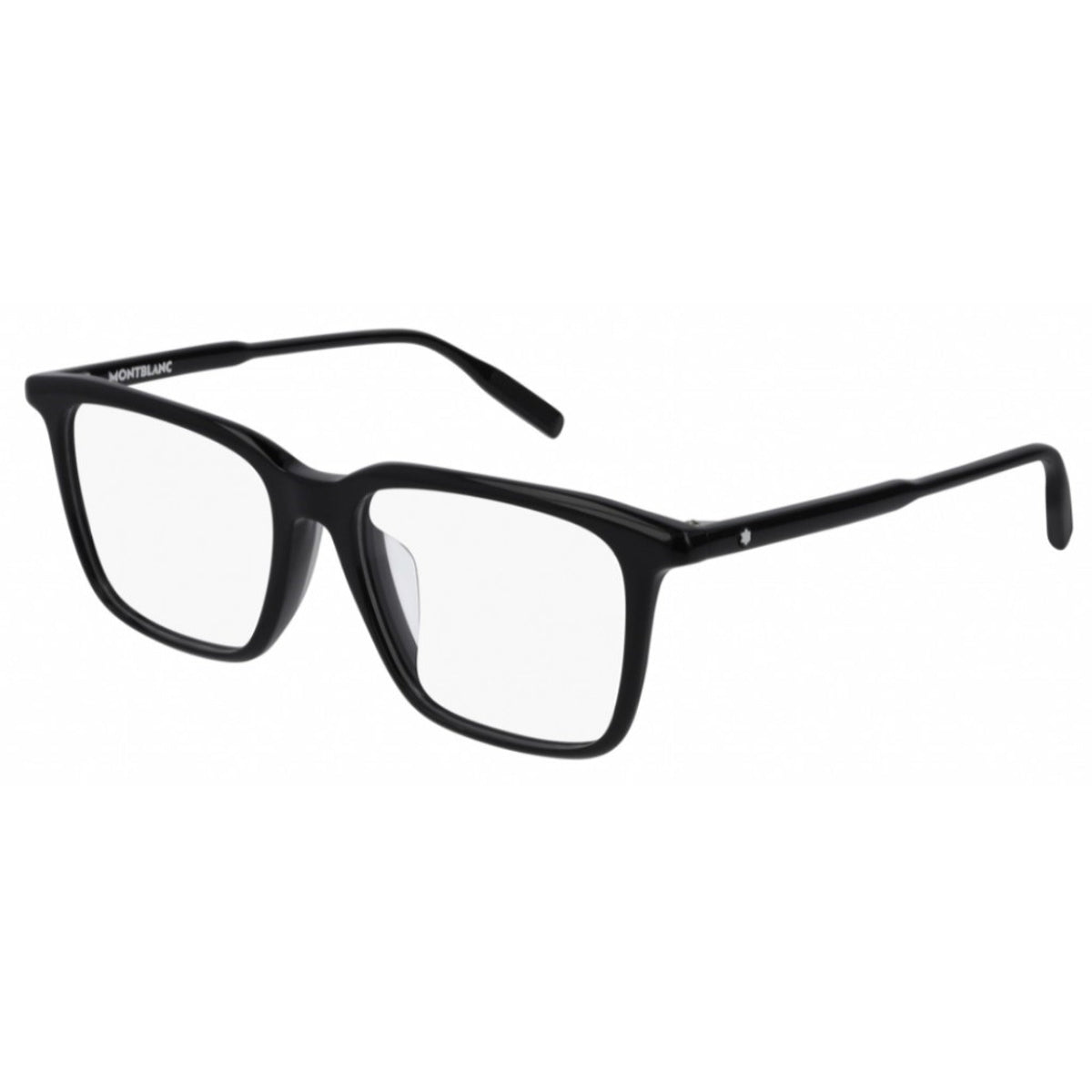 Montblanc Men's Sunglasses Spring Summer Black Transparent Demo Lens Demo Lens Shiny MB0011OA 001