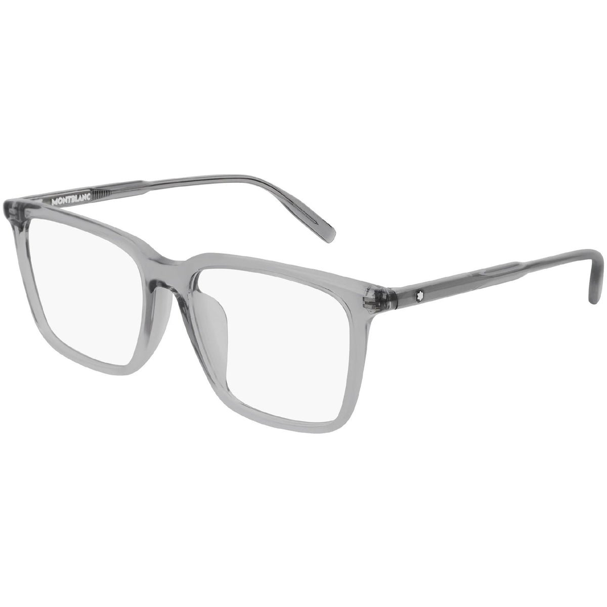 Montblanc Men's Sunglasses Spring Summer Grey Transparent Demo Lens Demo Lens Transparent MB0011OA 004