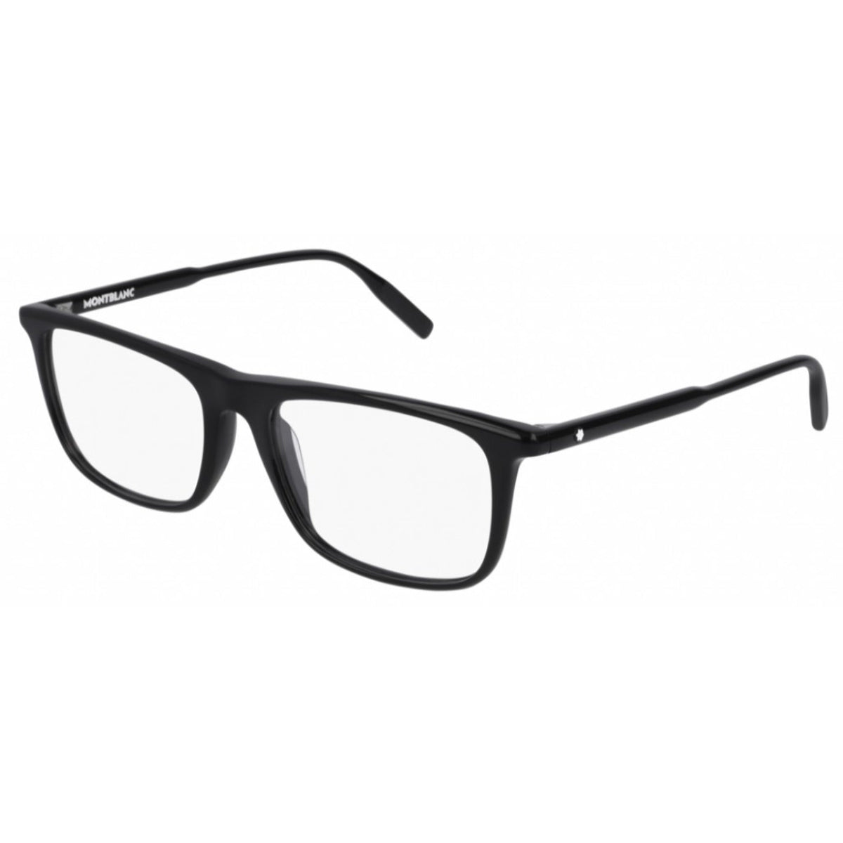 Montblanc Men's Sunglasses Spring Summer Black Transparent Demo Lens Demo Lens Shiny MB0012O 005