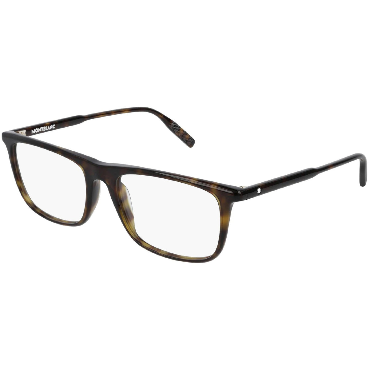 Montblanc Men's Sunglasses Spring Summer Havana Transparent Demo Lens Demo Lens Dark MB0012O 006