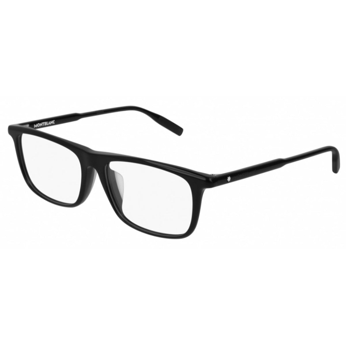 Montblanc Men's Sunglasses Spring Summer Black Transparent Demo Lens Demo Lens Shiny MB0012OA 001