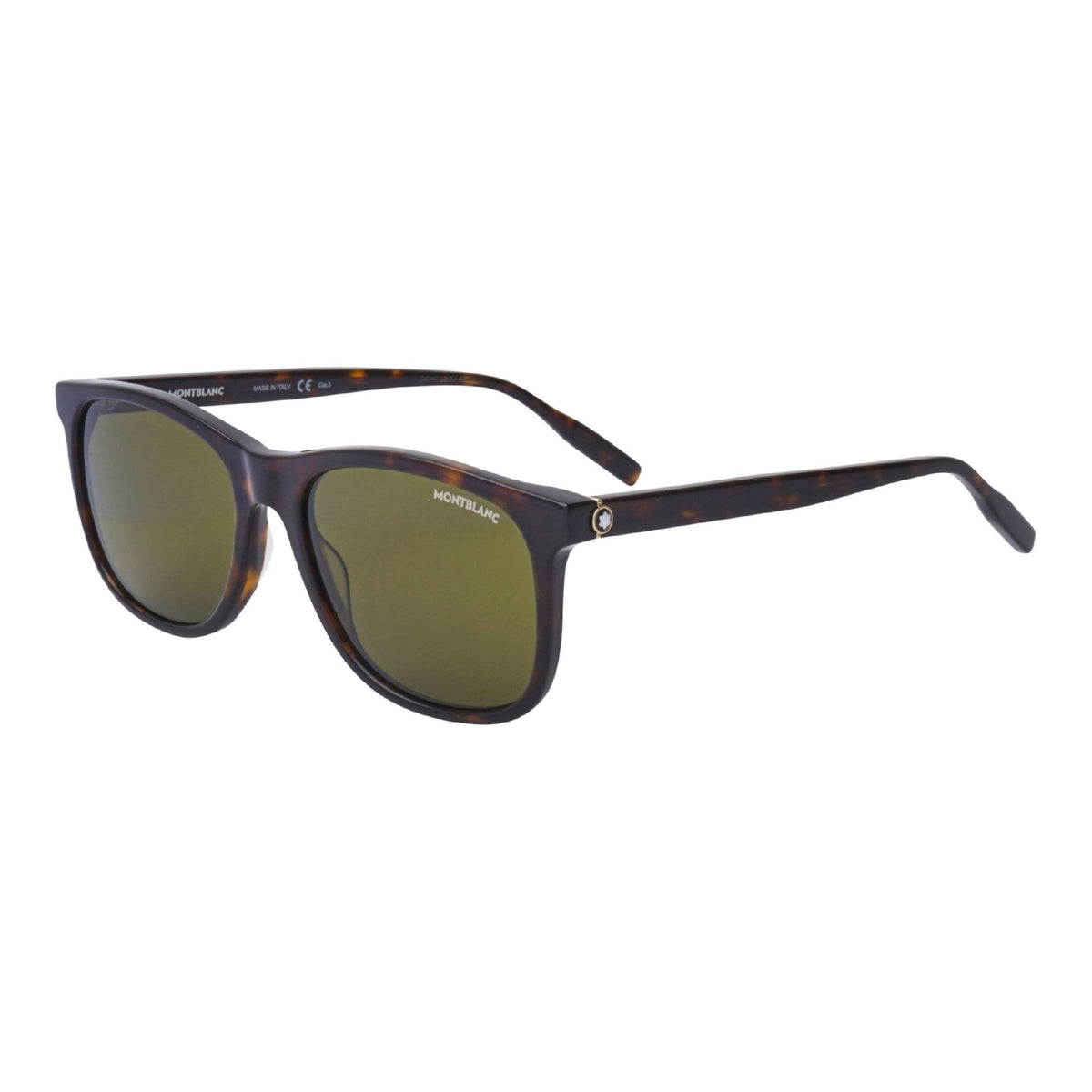 Montblanc Men's Sunglasses Spring Summer Havana Green Nylon Nylon Dark MB0013S 003
