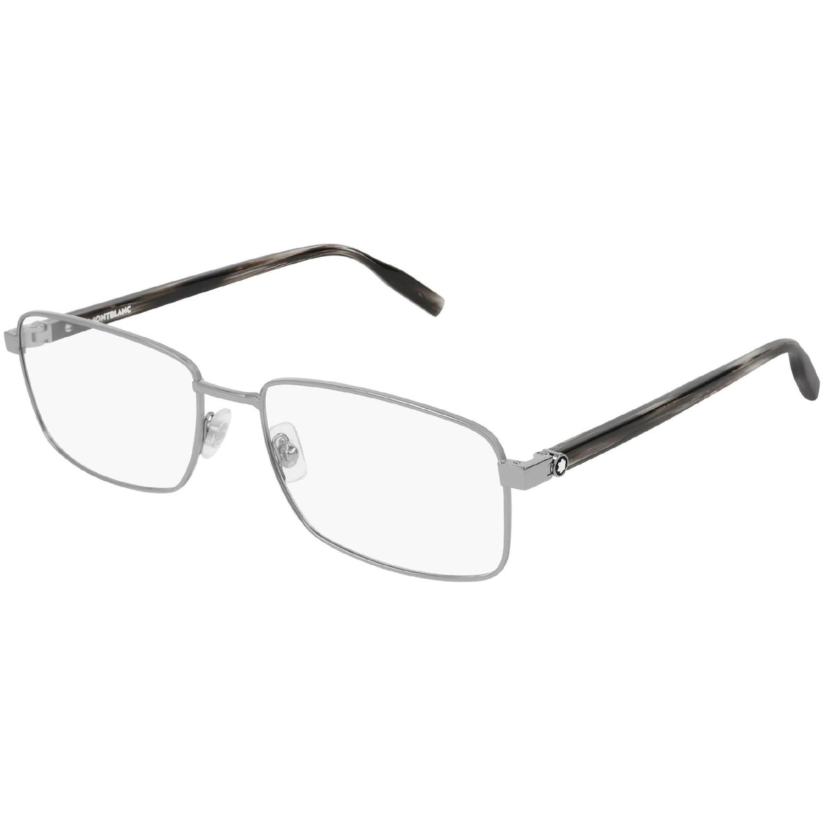 Montblanc Men's Sunglasses Spring Summer Ruthenium Transparent Demo Lens Demo Lens Light MB0016O 006