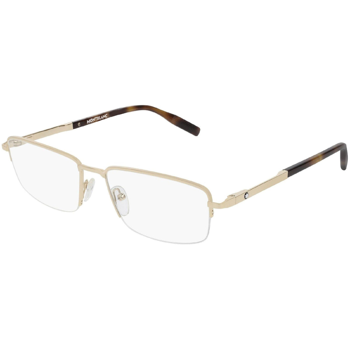 Montblanc Men's Sunglasses Spring Summer Gold Transparent Demo Lens Demo Lens Light MB0020O 003