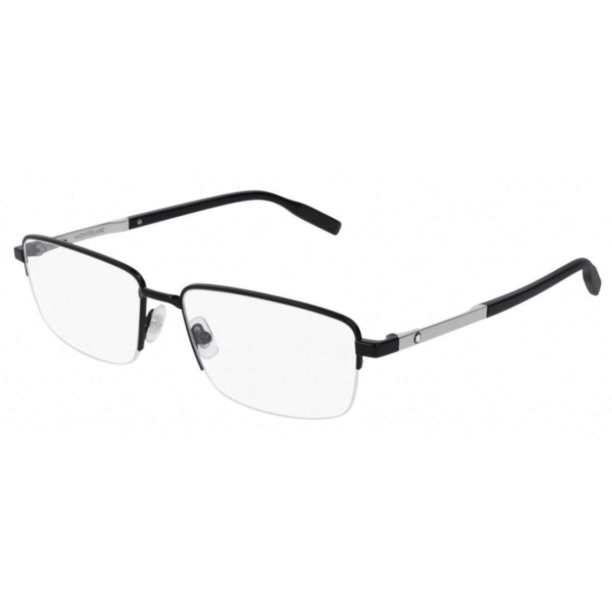 Montblanc Men's Sunglasses Spring Summer Black Transparent Demo Lens Demo Lens Shiny MB0020O 004