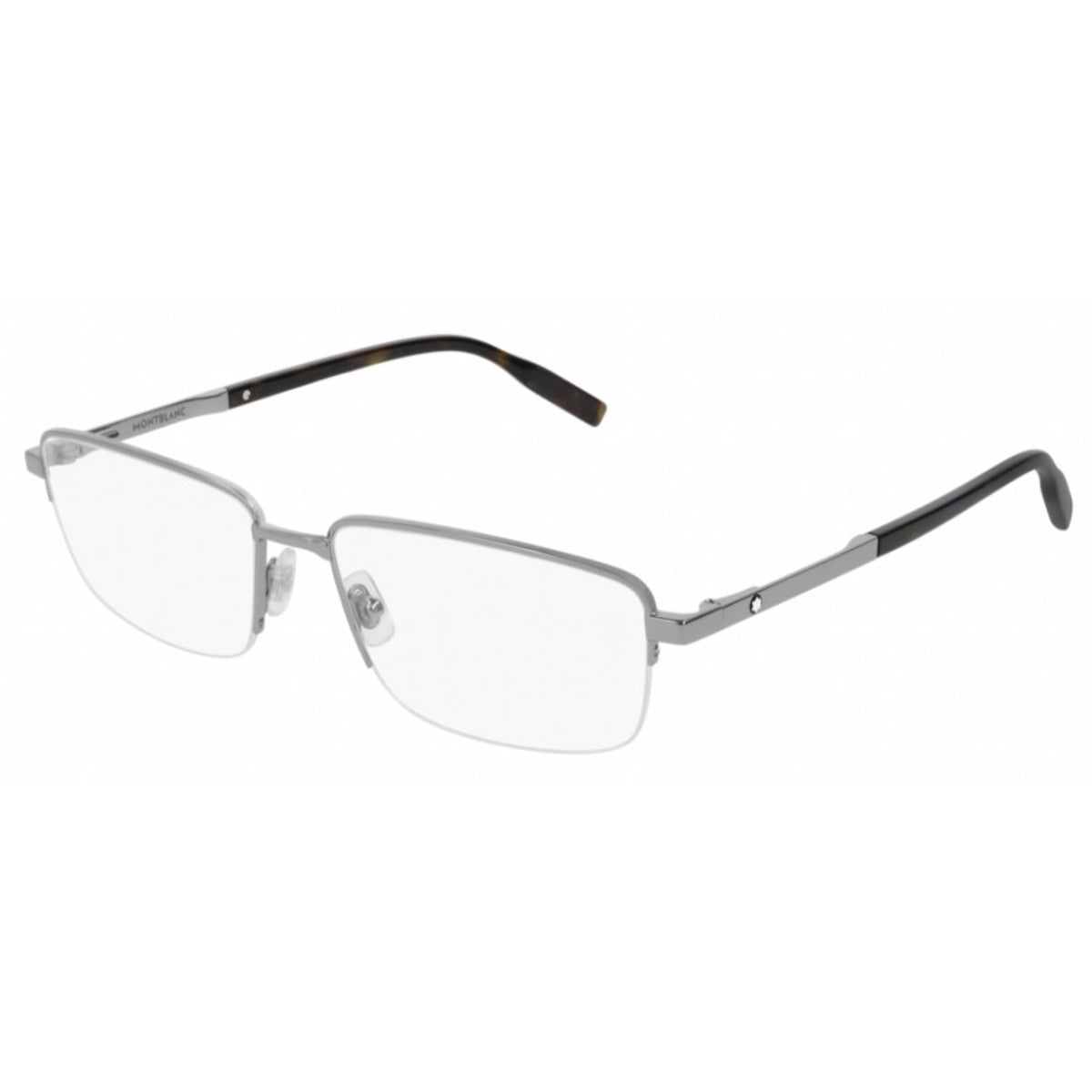 Montblanc Men's Sunglasses Spring Summer Ruthenium Transparent Demo Lens Demo Lens Shiny MB0020O 005