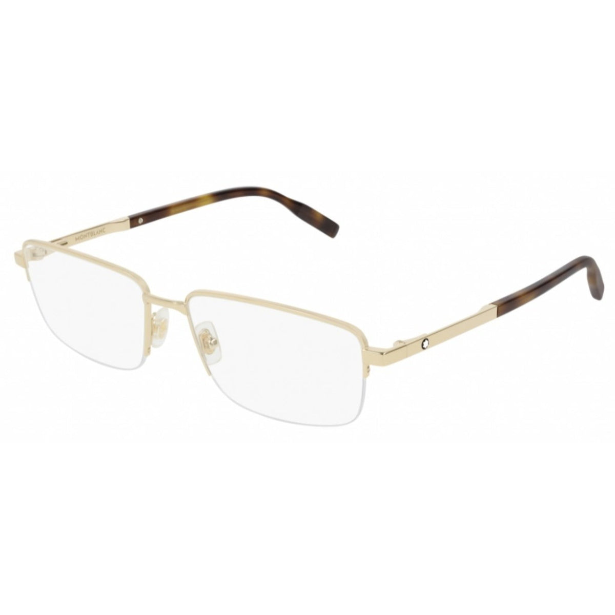Montblanc Men's Sunglasses Spring Summer Gold Transparent Demo Lens Demo Lens Light MB0020O 006