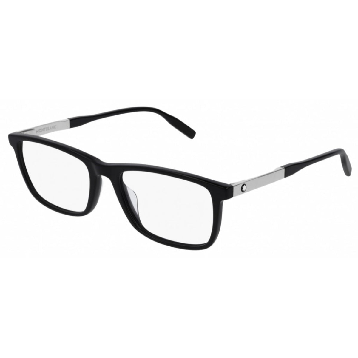 Montblanc Men's Sunglasses Spring Summer Black Transparent Demo Lens Demo Lens Shiny MB0021O 001