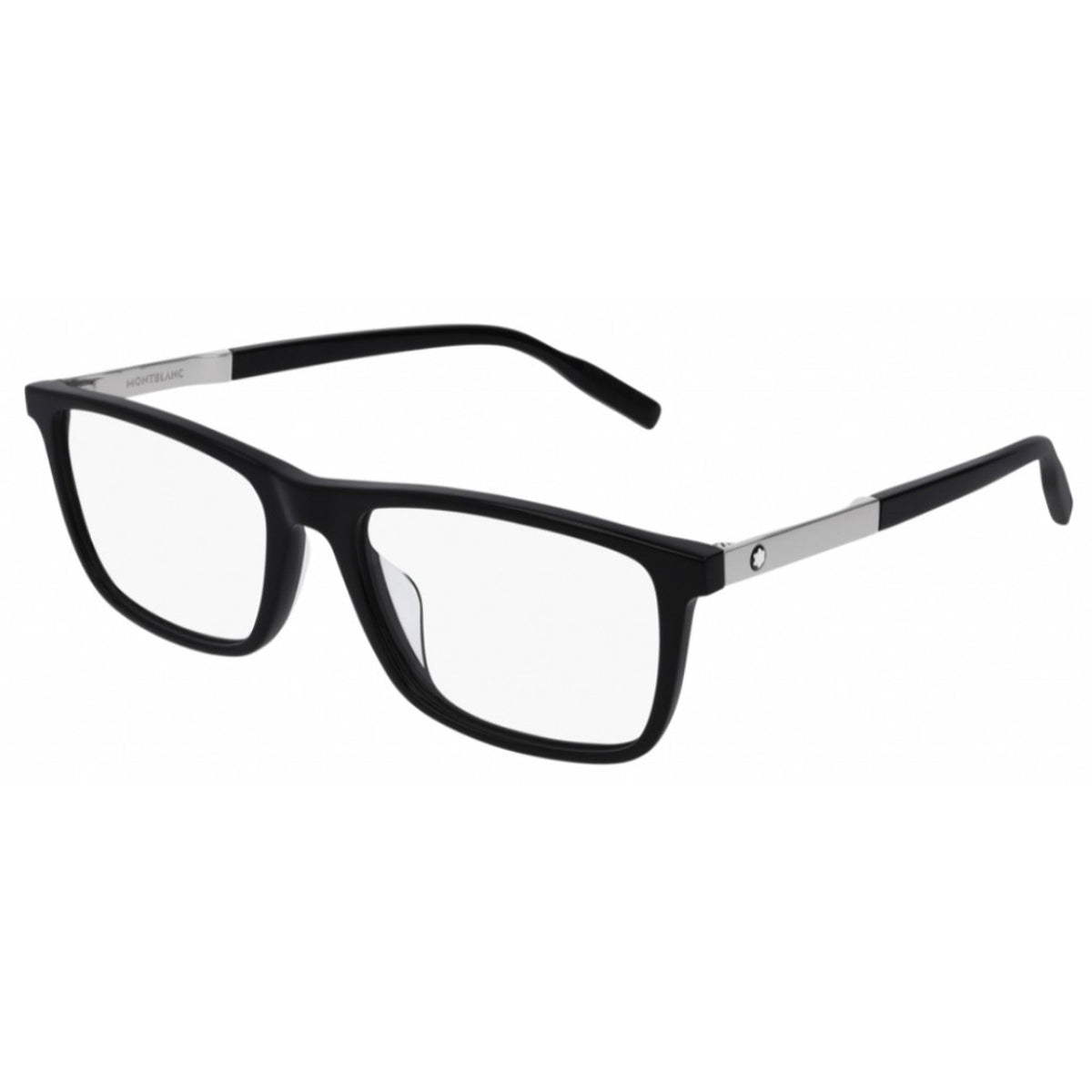 Montblanc Men's Sunglasses Spring Summer Black Transparent Demo Lens Demo Lens Shiny MB0021O 005