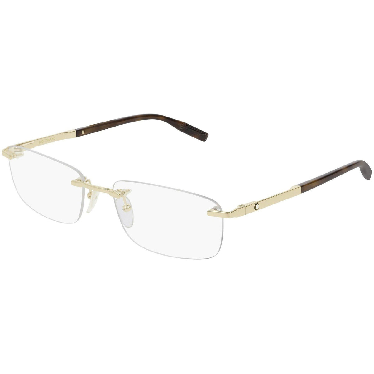 Montblanc Men's Sunglasses Spring Summer Gold Transparent Demo Lens Demo Lens Light MB0023O 006