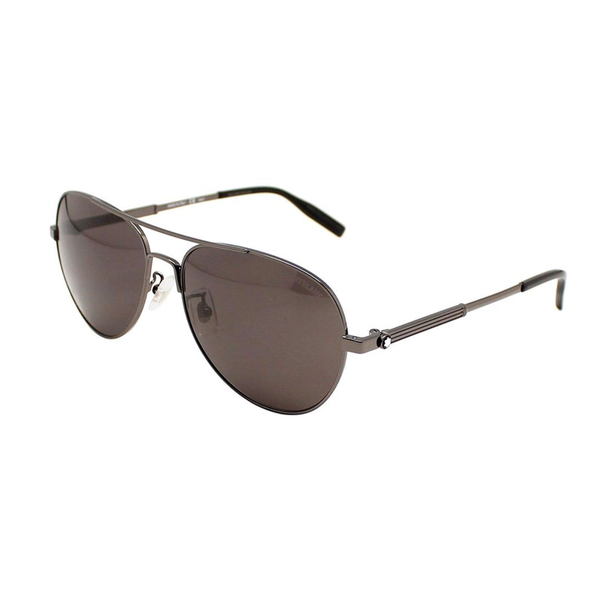 Montblanc Men's Sunglasses Spring Summer Ruthenium Grey Nylon Nylon Dark MB0027S 006