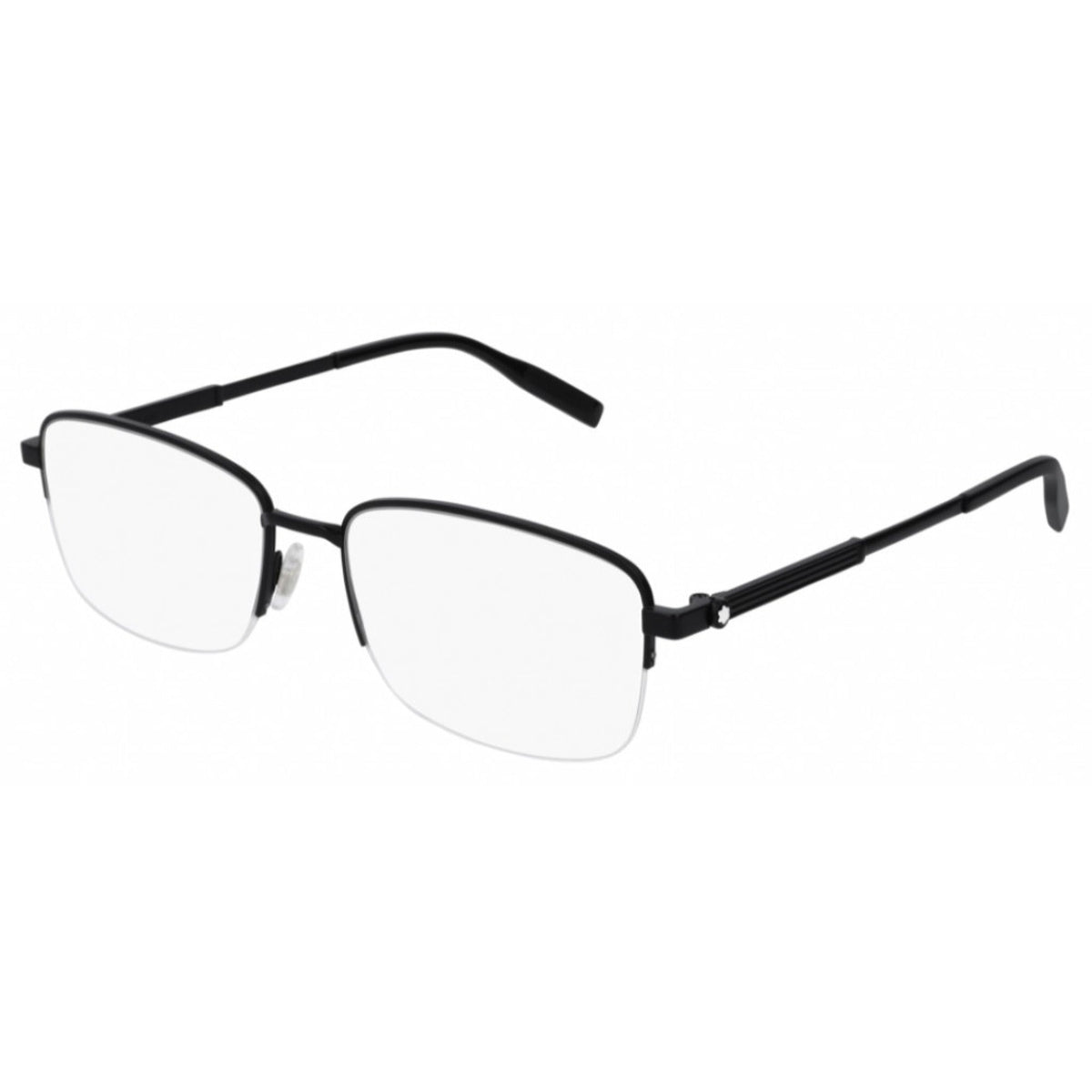 Montblanc Men's Sunglasses Spring Summer Black Transparent Demo Lens Demo Lens Matte MB0028O 004