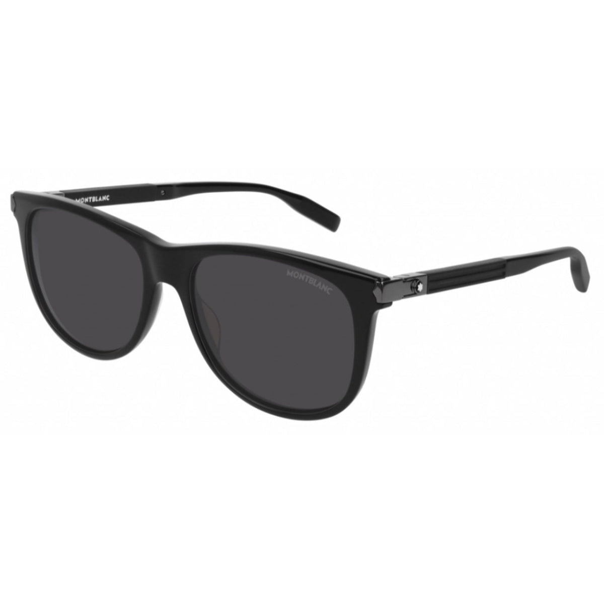 Montblanc Men's Sunglasses Spring Summer Black Grey Nylon Nylon Shiny MB0031S 006