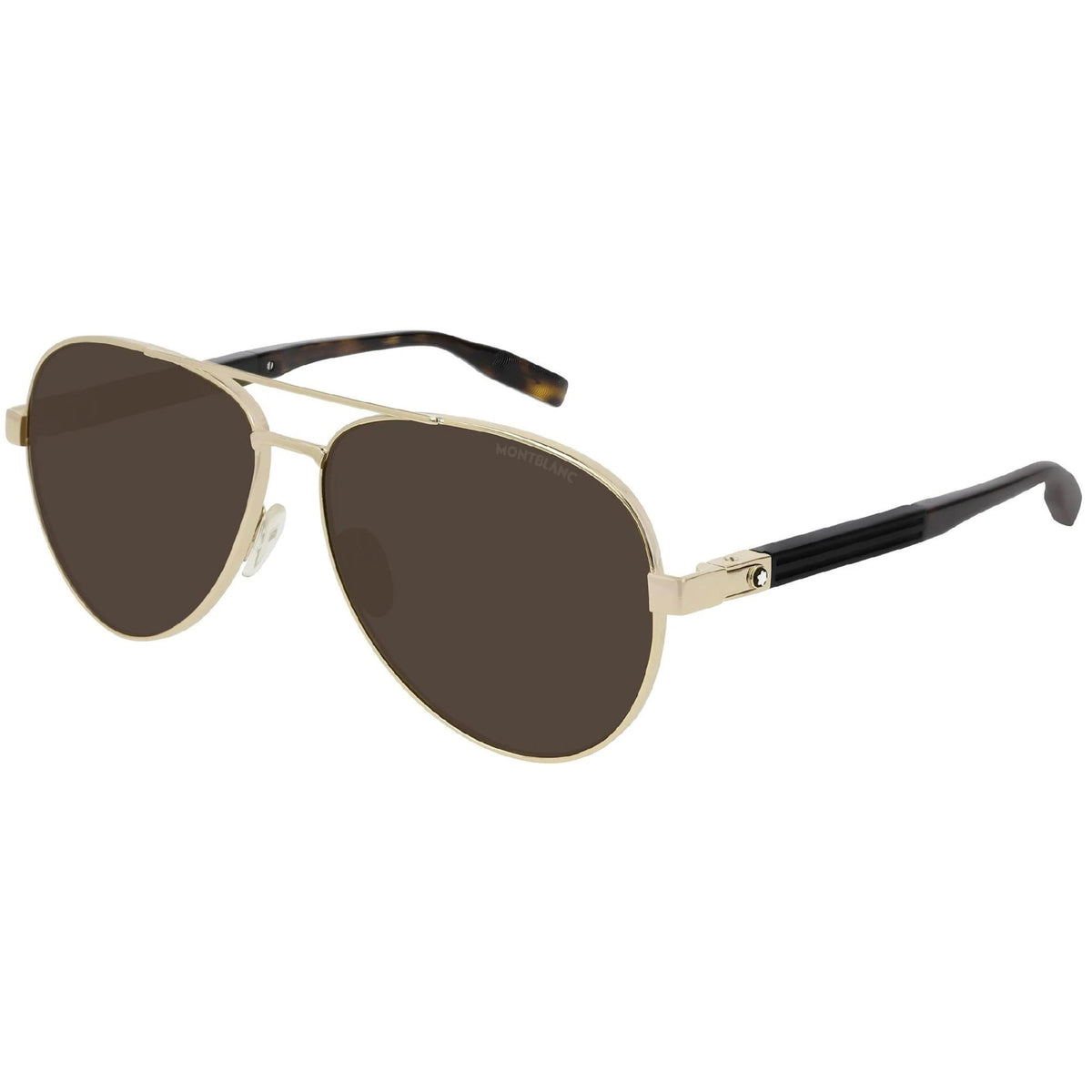 Montblanc Men's Sunglasses Spring Summer Gold Brown Nylon Nylon Light MB0032S 003