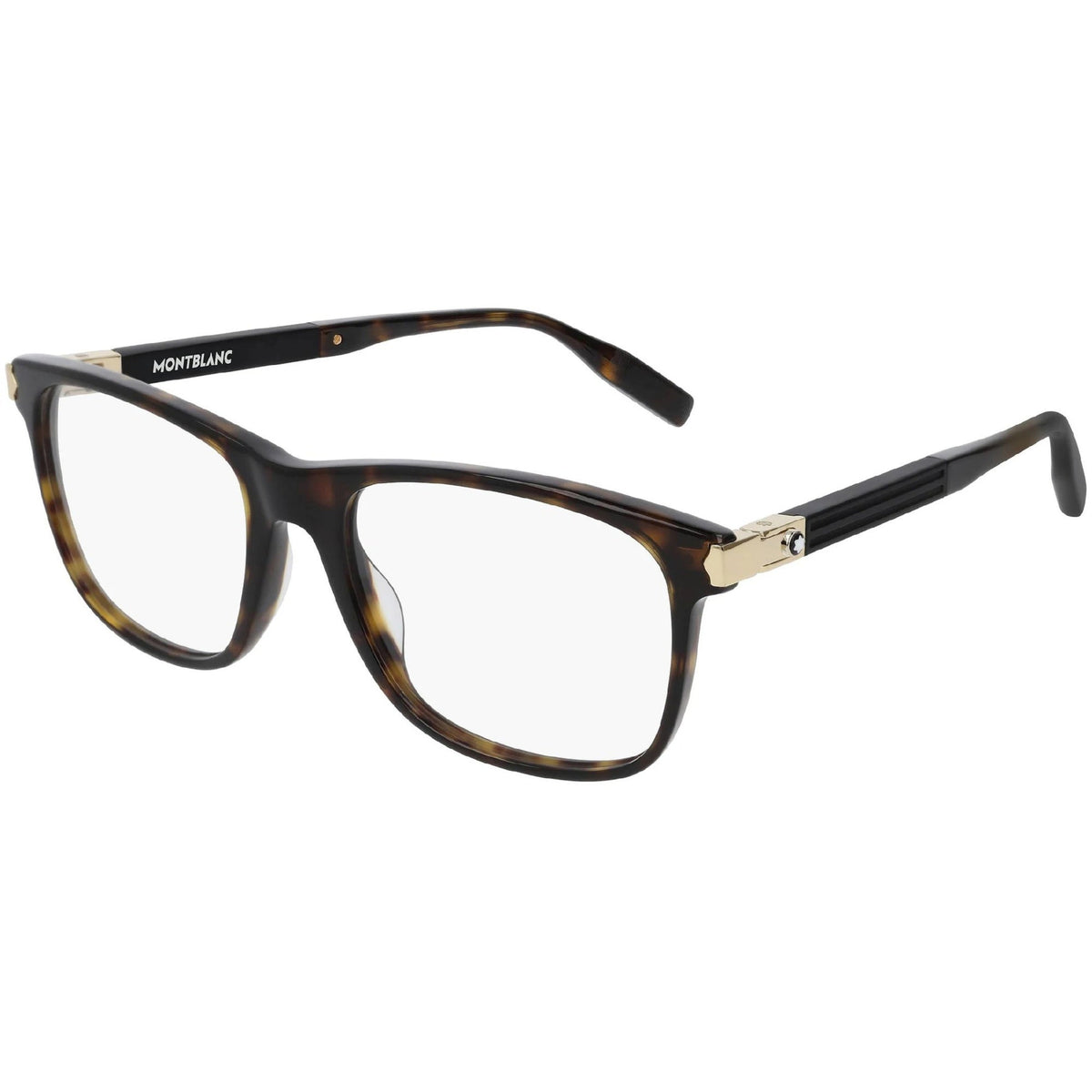 Montblanc Men's Sunglasses Spring Summer Havana Transparent Demo Lens Demo Lens Dark MB0035O 003