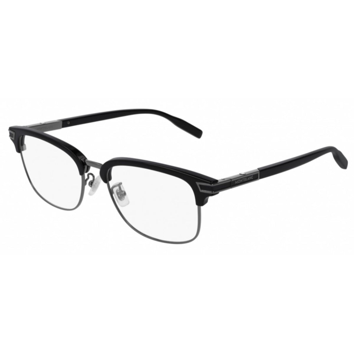 Montblanc Men's Sunglasses Spring Summer Black Transparent Demo Lens Demo Lens Ruthenium MB0043O 005