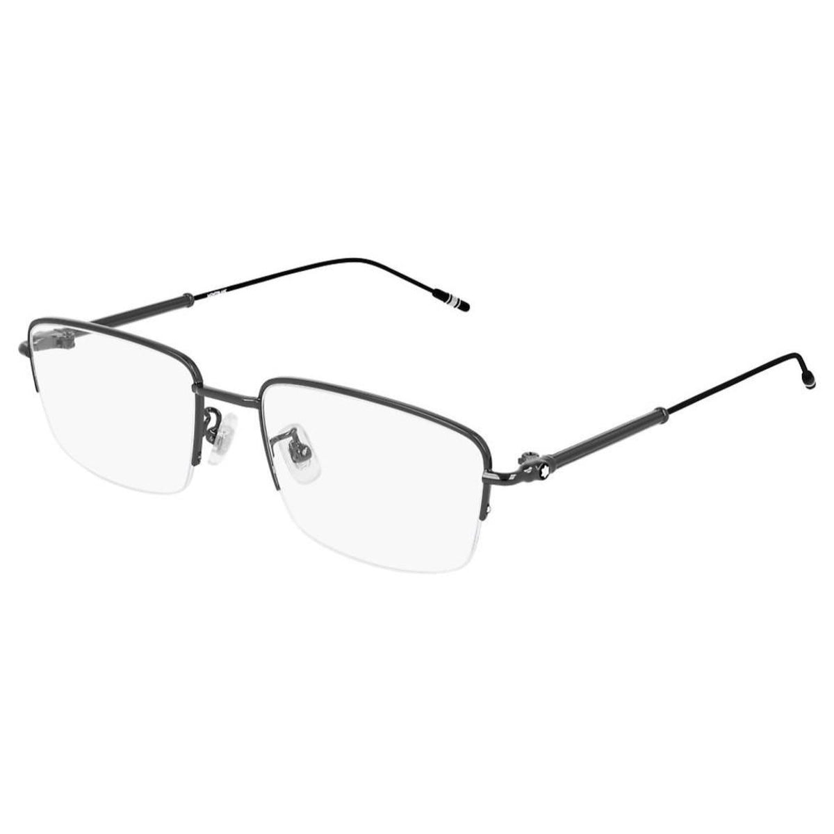 Montblanc Men's Sunglasses Fall Winter Ruthenium Transparent Demo Lens Demo Lens Dark MB0061OA 001
