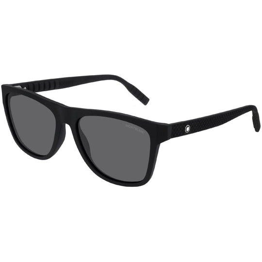 Montblanc Men's Sunglasses Fall Winter Black Grey CR 39 CR 39 Matte MB0062S 001