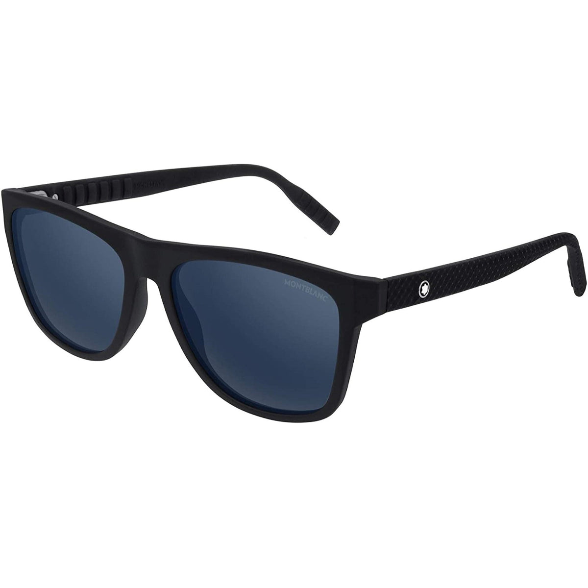 Montblanc Men&#39;s Sunglasses Fall Winter Black Blue CR 39 CR 39 Matte MB0062S 002