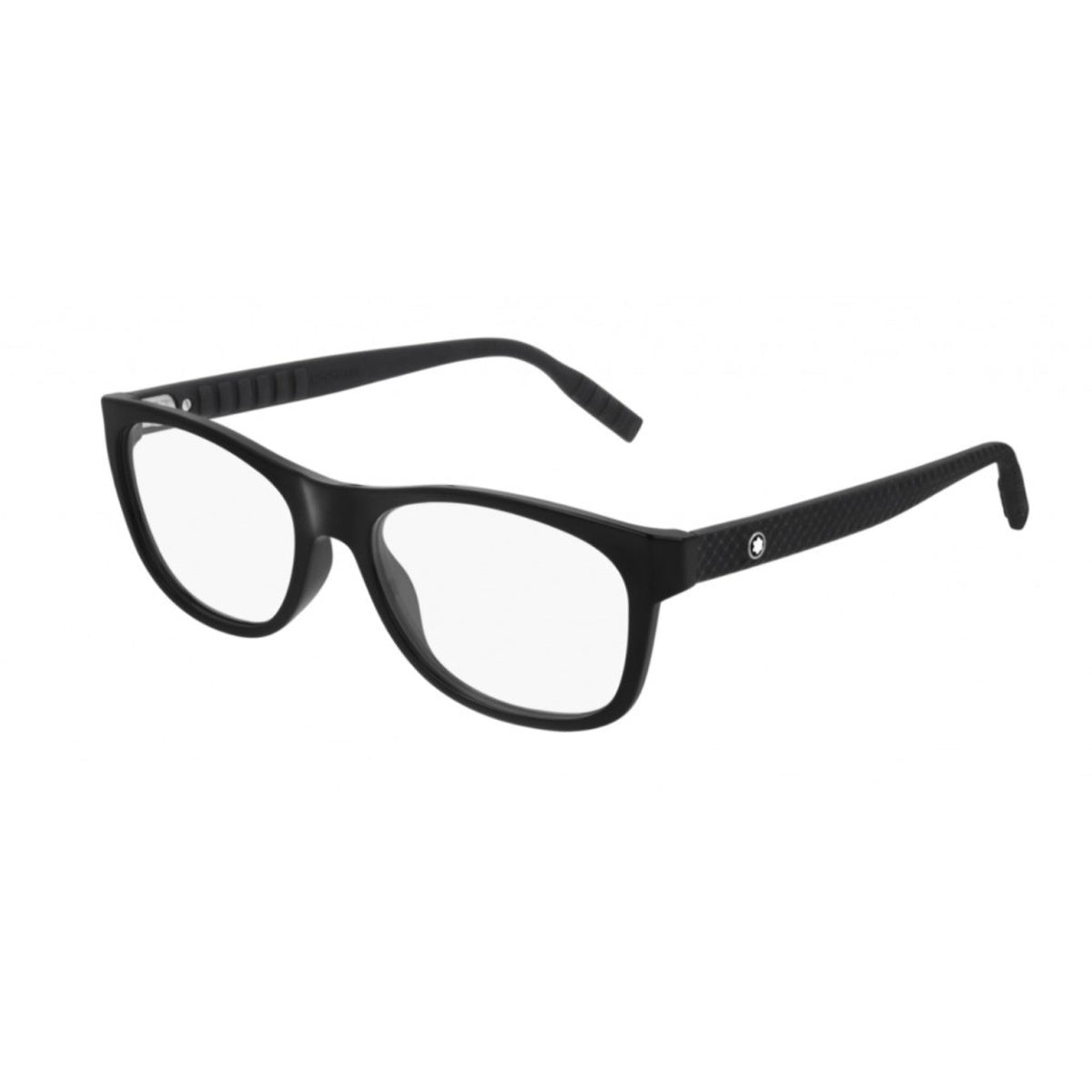 Montblanc Men's Sunglasses Fall Winter Black Transparent Demo Lens Demo Lens Shiny MB0065O 002