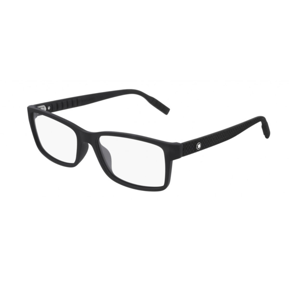 Montblanc Men's Sunglasses Fall Winter Black Transparent Demo Lens Demo Lens Matte MB0066O 001