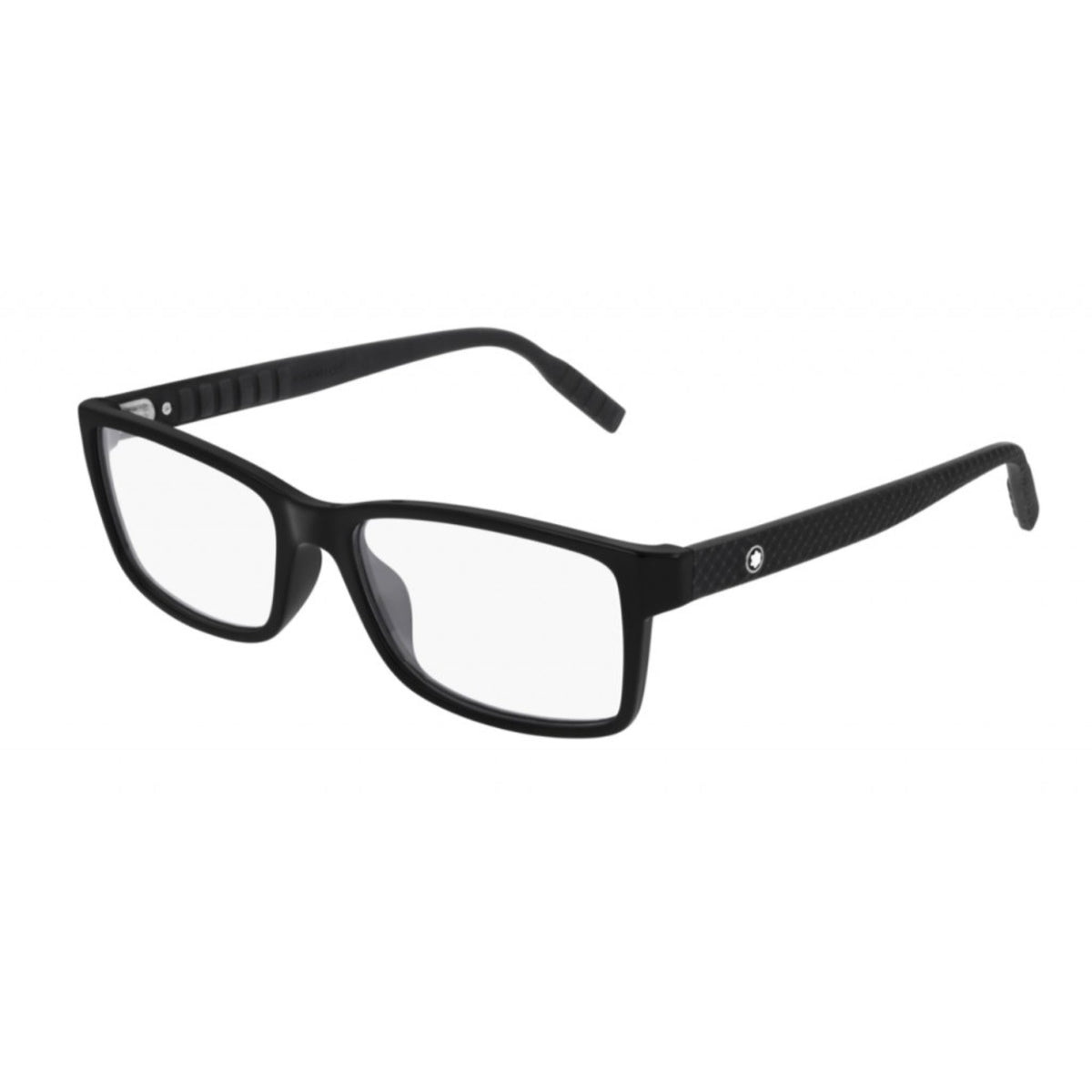 Montblanc Men's Sunglasses Fall Winter Black Transparent Demo Lens Demo Lens Shiny MB0066O 002