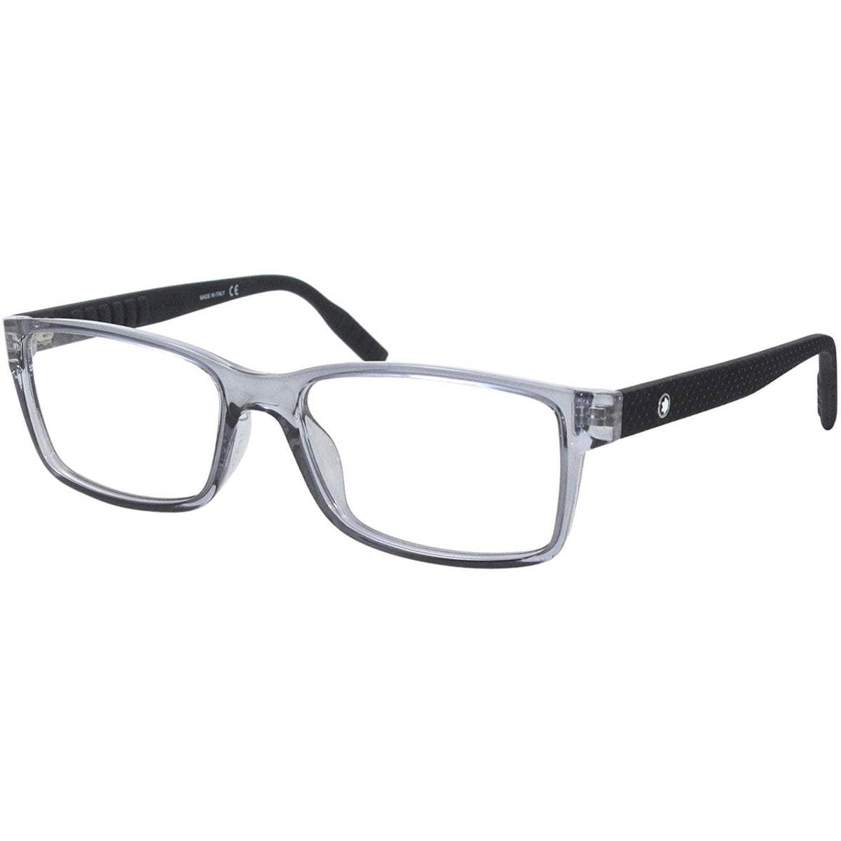 Montblanc Men's Sunglasses Fall Winter Grey Transparent Demo Lens Demo Lens Shiny MB0066O 003
