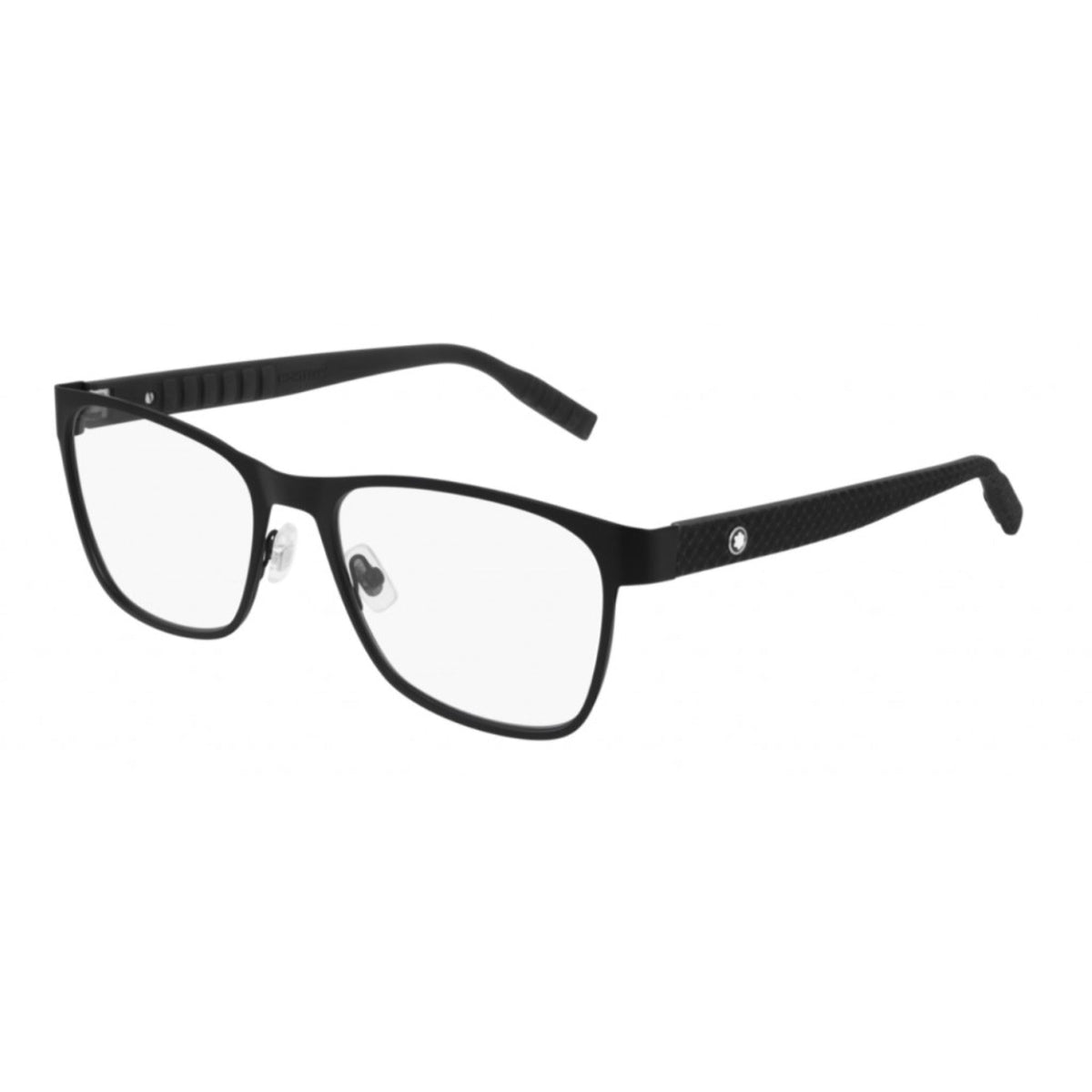 Montblanc Men's Sunglasses Fall Winter Black Transparent Demo Lens Demo Lens Matte MB0067O 004