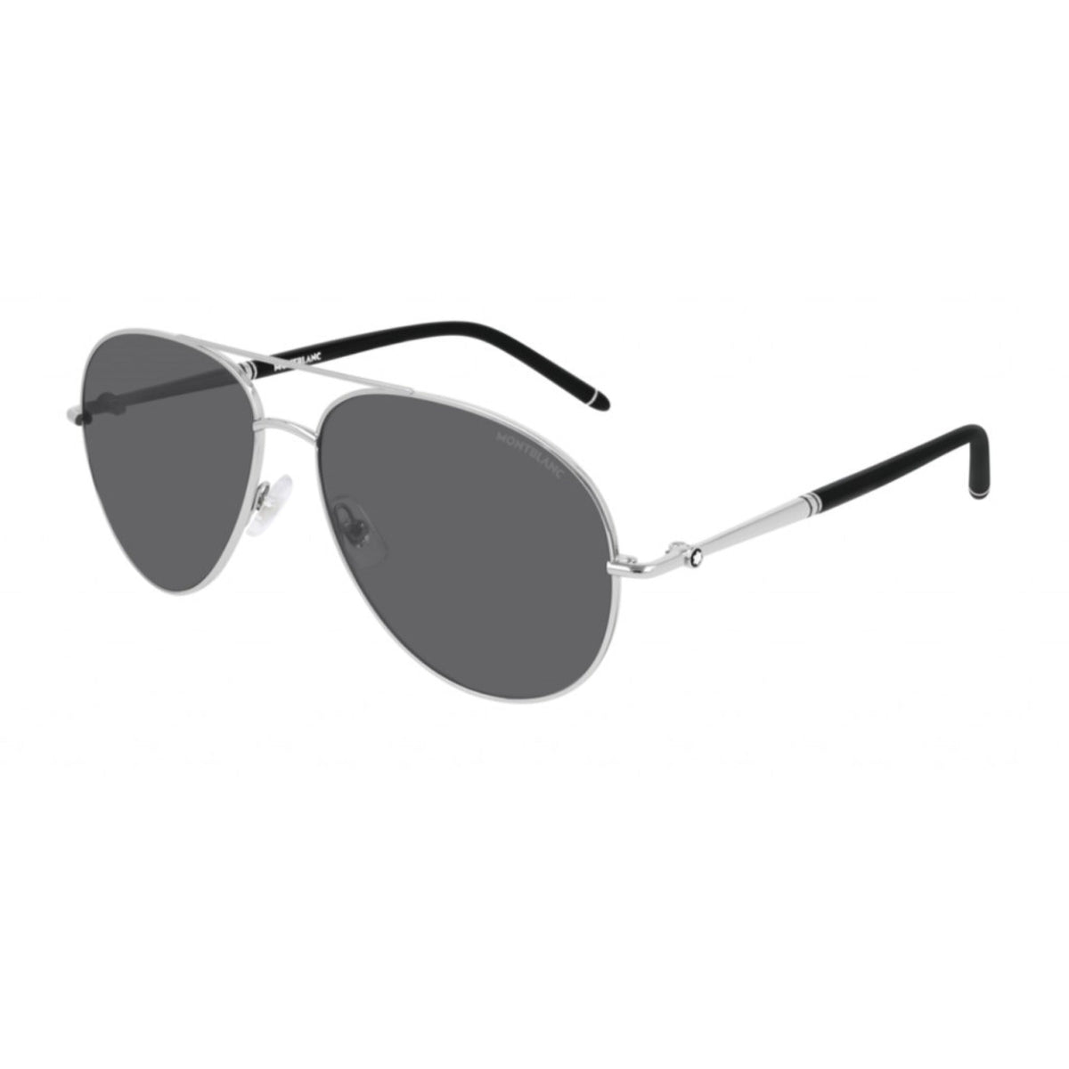 Montblanc Men's Sunglasses Fall Winter Silver Grey CR 39 CR 39 Shiny MB0068S 003